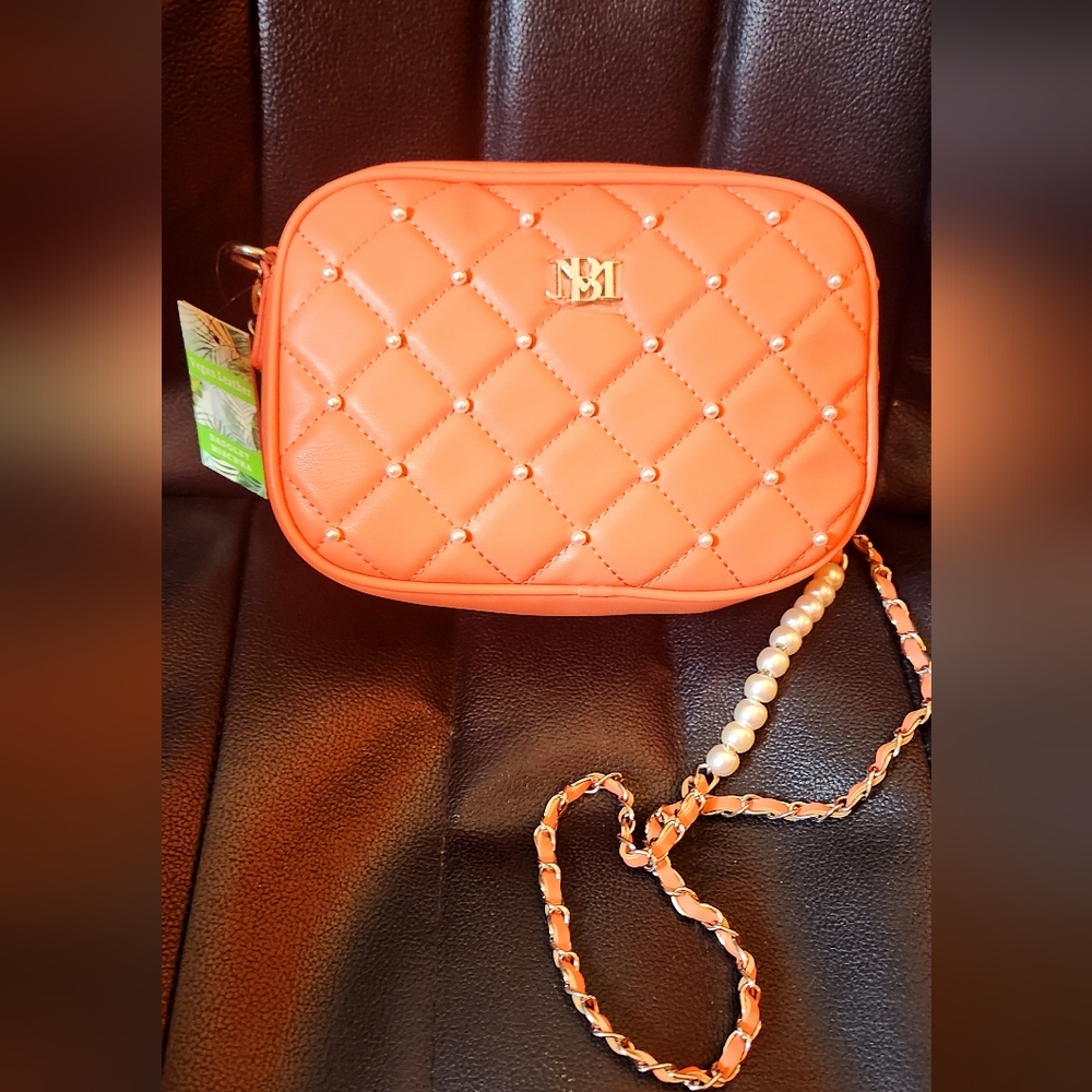 Badgley Mischka Diamond Quilted Purse with Pearls - NWT - Picture 2 of 10